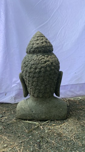 BUDDHA BUST GREENSTONE 50 CM A BACK